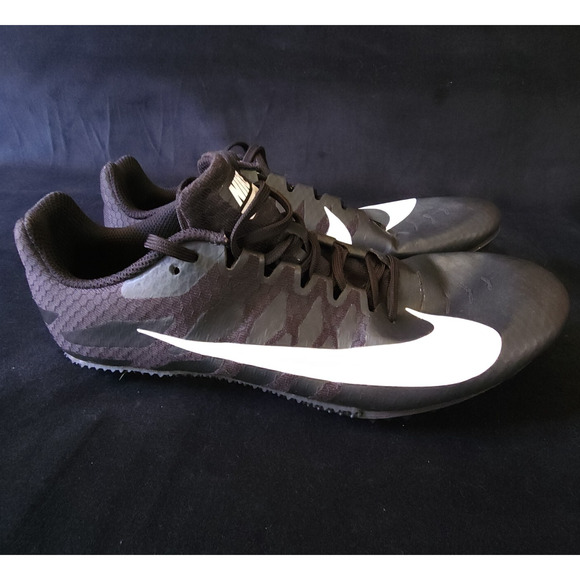Men Nike Zoom Rival S Sprint Track And Field Spikes Shoes Black White Size 8 - Picture 1 of 6